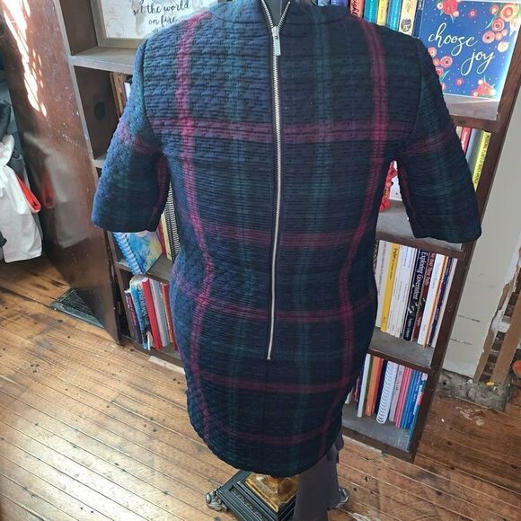 Elizabeth and James plaid Claremont quilted XS shift dress - Picture 5 of 5